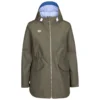 Women's Waterproof Jacket Longer Length Gingham Lining Finch