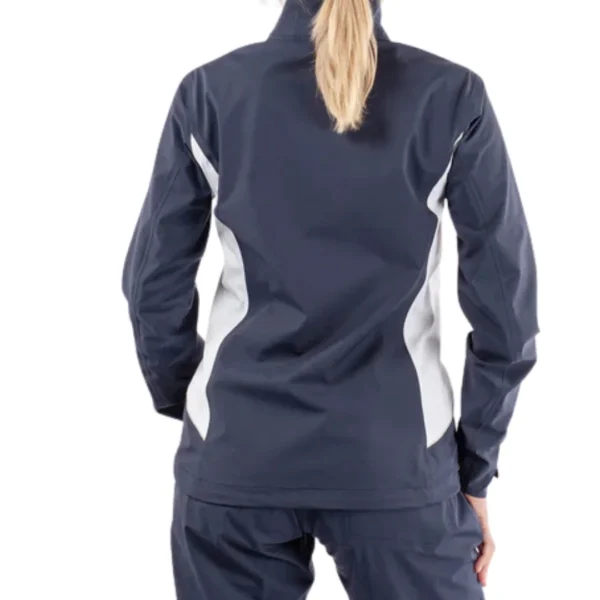 Ladies Navy Waterproof Golf Jacket - Image 2