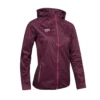 Ladies Waterproof Jacket with Hood – Mulberry Zebra Print - Image 2